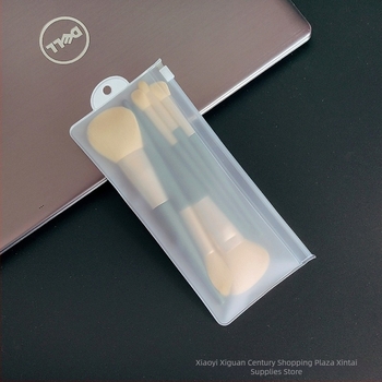 Τσαντάκι καλλυντικών για αποθήκευση πινέλων μακιγιάζ, φορητή PVC θήκη για πινέλα σκιάς, αδιάβροχο διαφανές ματ EVA υλικό, συμπαγές και φορητό