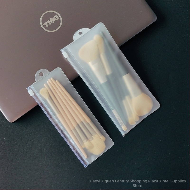 Τσαντάκι καλλυντικών για αποθήκευση πινέλων μακιγιάζ, φορητή PVC θήκη για πινέλα σκιάς, αδιάβροχο διαφανές ματ EVA υλικό, συμπαγές και φορητό