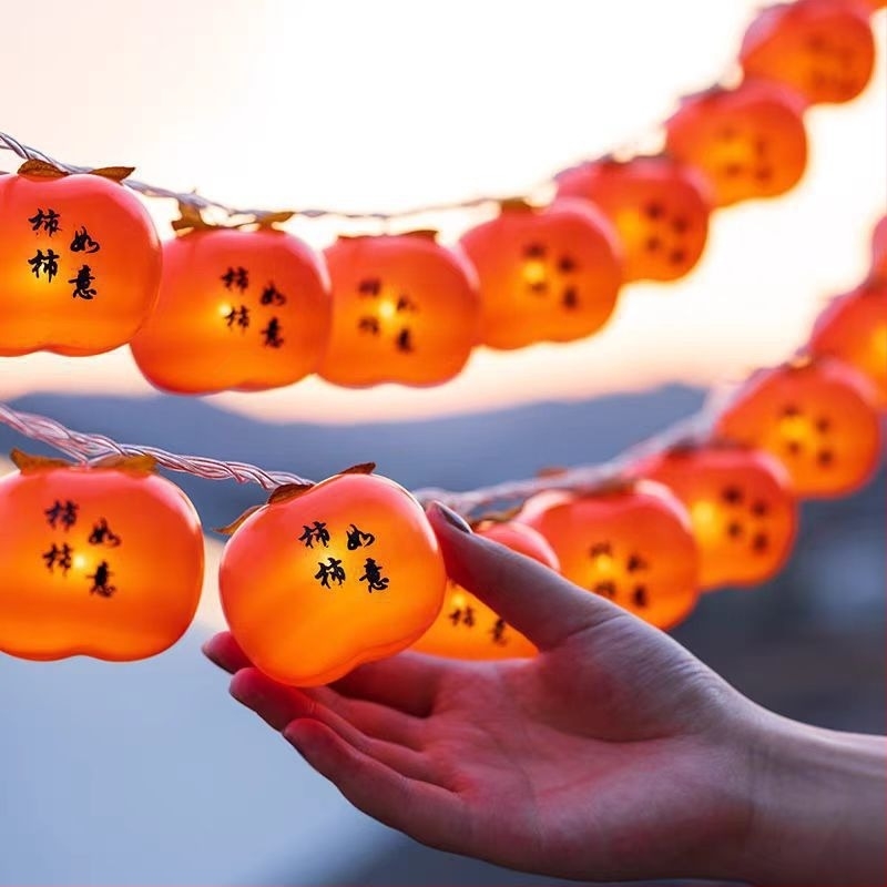 Persimmon LED φωτεινή σειρά για εσωτερικούς χώρους, αυλή και κήπο — ηλιακή τροφοδοσία, IP42, 12V είσοδος, 0,05W, προσαρμόσιμο ιδιωτικό εμπορικό σήμα