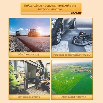 DL330060 Φορητός μετρητής απόστασης με μηχανισμό τροχού, εμβέλεια 0–9999.9 mm, ακρίβεια 0.0001 mm