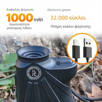 Oc-gr02 μετρητής απόστασης λέιζερ με διόρθωση κλίσης και βαλλιστική διόρθωση, εμβέλεια 3–2000 μ, ακρίβεια ±100, μέτρηση ύψους και γωνίας, μακρύς χρόνος ζωής μπαταρίας