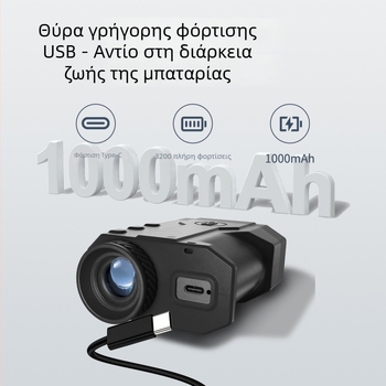 Γκολφ λέιζερ μετρητής απόστασης JX-2000, δεύτερη γενιά, εμβέλεια 3–2000 μ., ακρίβεια ±1 μ., βάρος 167 γρ.