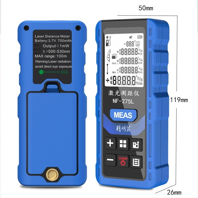 NF-275L μετρητής απόστασης λέιζερ, φορητός, υψηλής ακρίβειας για μέτρηση δωματίου