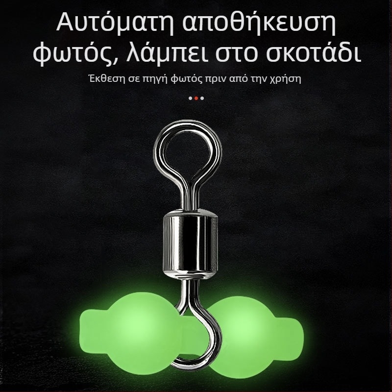 Φωτεινό σετ χάντρων σε σχήμα κολοκύθας με στροβιλιστικό δαχτυλίδι — Shareshark, χάλυβας άνθρακα και πλαστικό