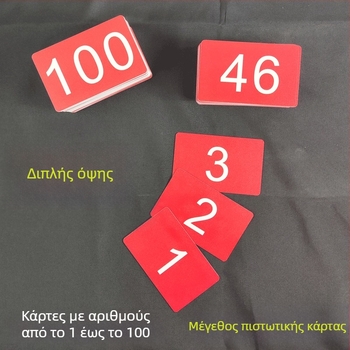 Κάρτα αναμονής και αριθμών, αδιάβροχο πλαστικό, εύρος 1-100