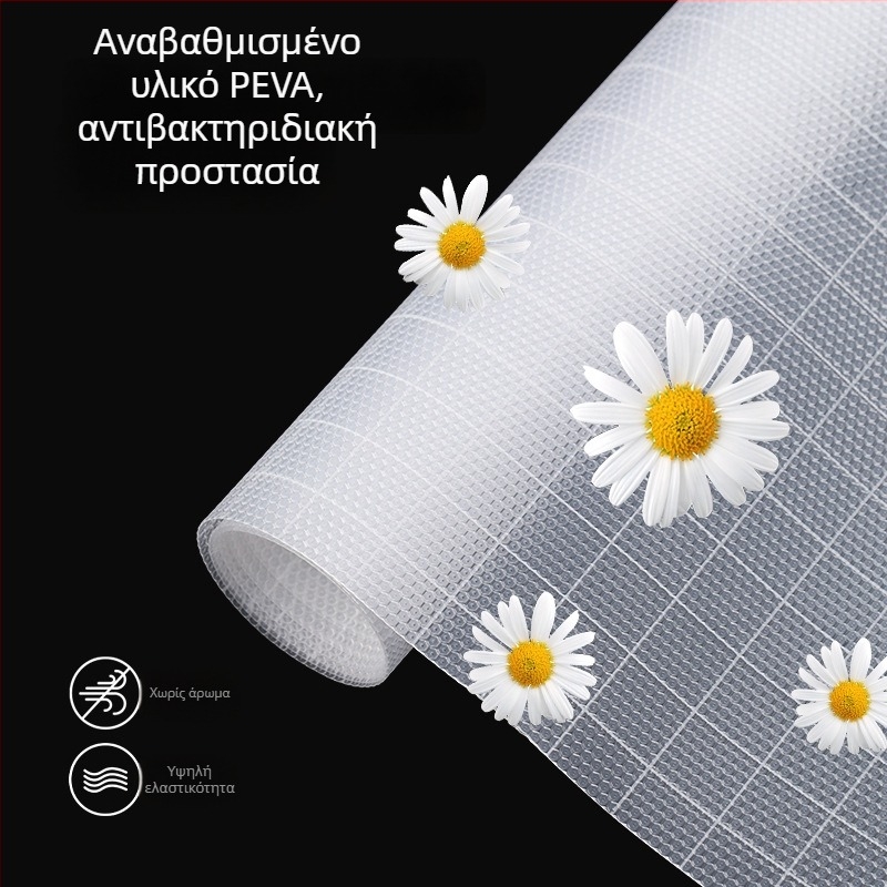 FaSoLa επένδυση ντουλαπιών από PEVA με αδιάβροχο στρώμα PVC, αντιλιπαρή, προστασία από σκόνη και μούχλα για ντουλάπες, συρτάρια κουζίνας και ντουλάπια παπουτσιών