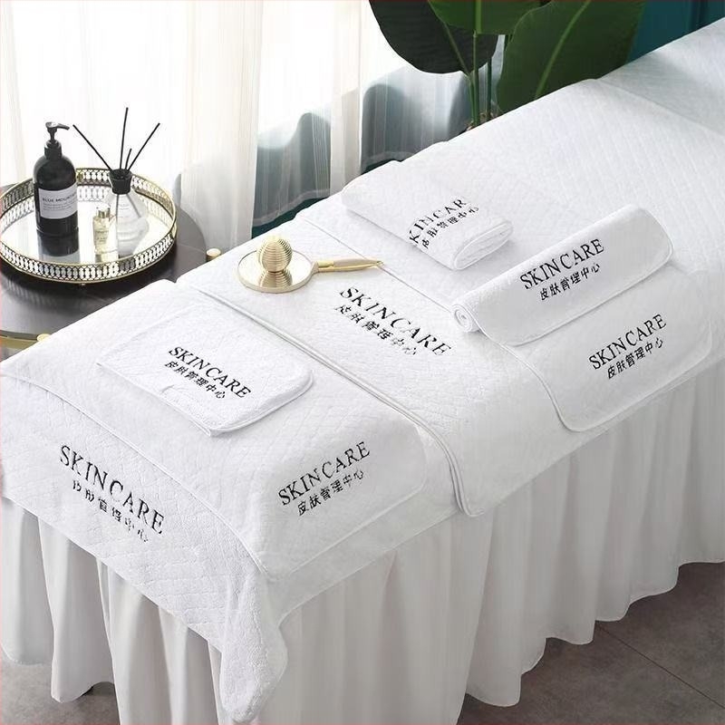 Σετ τριών πετσετών SPA ομορφιάς και κομμωτικής, παχύτερες και μεγαλύτερες πετσέτες κρεβατιού, κάλυμμα κεφαλής για περιποίηση δέρματος, απαλές με λογότυπο