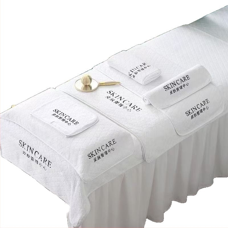 Σετ τριών πετσετών SPA ομορφιάς και κομμωτικής, παχύτερες και μεγαλύτερες πετσέτες κρεβατιού, κάλυμμα κεφαλής για περιποίηση δέρματος, απαλές με λογότυπο