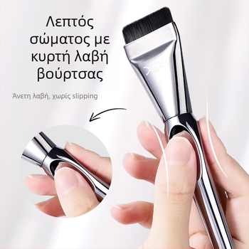 Πινέλο φον ντεν — υπερ-λεπτή επίπεδη κεφαλή, συνθετικές ίνες, ξύλινη λαβή, μακρύ μήκος