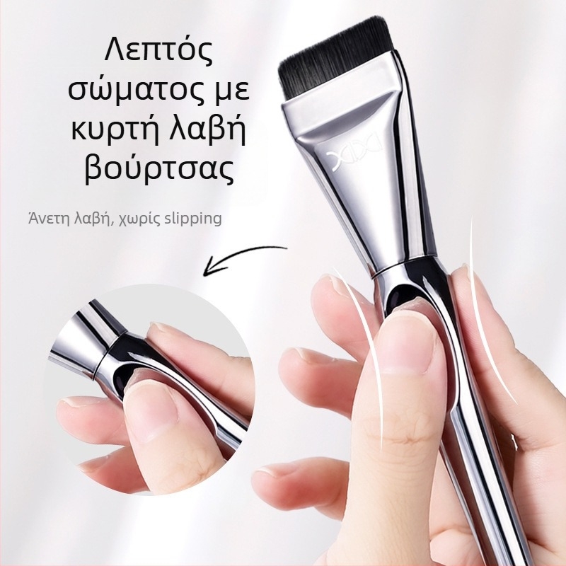 Πινέλο φον ντεν — υπερ-λεπτή επίπεδη κεφαλή, συνθετικές ίνες, ξύλινη λαβή, μακρύ μήκος