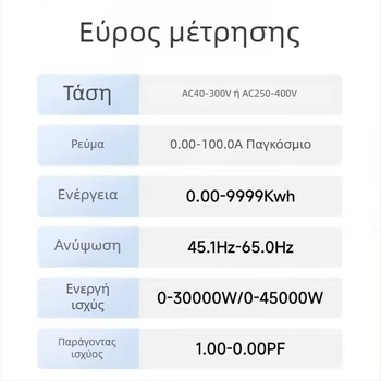 Έξυπνος οικιακός ηλεκτρικός μετρητής με ψηφιακή οθόνη, μοντέλο D52-2066, ένδειξη ισχύος