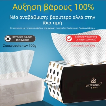 Μίας χρήσης πετσέτα προσώπου από βαμβάκι, παχιά και μαλακή, για τον καθαρισμό και την αφαίρεση μακιγιάζ