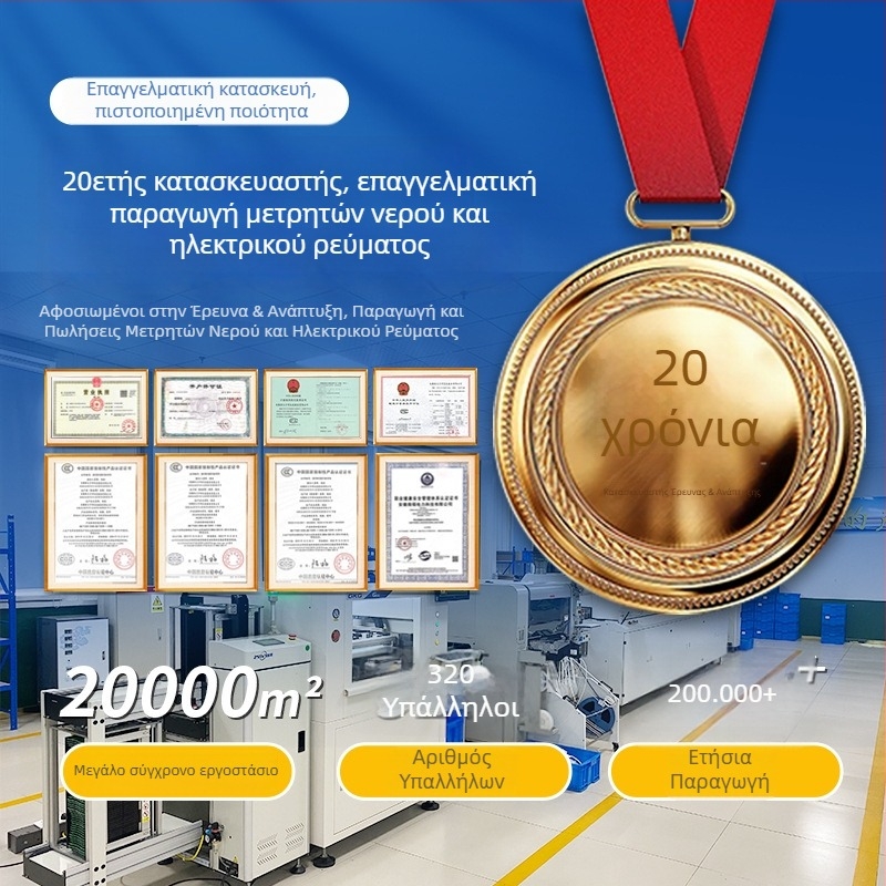 Προπληρωμένος έξυπνος μετρητής νερού και ρεύματος με κάρτα IC και ανάγνωση RFID για ενοικιαζόμενες κατοικίες, σχολεία και διαμερίσματα