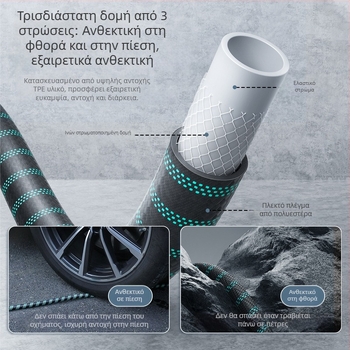 Τηλεσκοπικό πιστόλι νερού για πλύσιμο αυτοκινήτου και κήπο – υψηλής πίεσης ψεκασμός, μακρύ εύρος κάλυψης, κεφαλή και λαβή από τεχνικά πλαστικά, βάρος 220 g