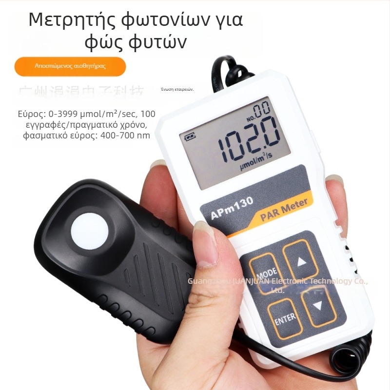 APM130 υψηλής ακρίβειας διαχωριζόμενος ψηφιακός μετρητής φωτεινότητας ενέργειας και φασματικός φωτομετρητής PPFD