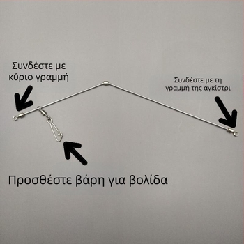 Kaisi σετ barbed αγκιστριών για θαλάσσιο ψάρεμα, με αντιμπλέξ σχεδίαση