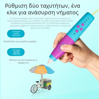 Στυλό 3D εκτύπωσης με θέμα το Χάλογουιν, αναλώσιμα PCL, χαμηλής θερμοκρασίας, χωρίς ηλεκτρικό ρεύμα