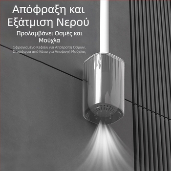 Σετ βούρτσας τουαλέτας με μακριά λαβή, τοποθέτηση στον τοίχο, πλαστικό — μάρκα Yang gen