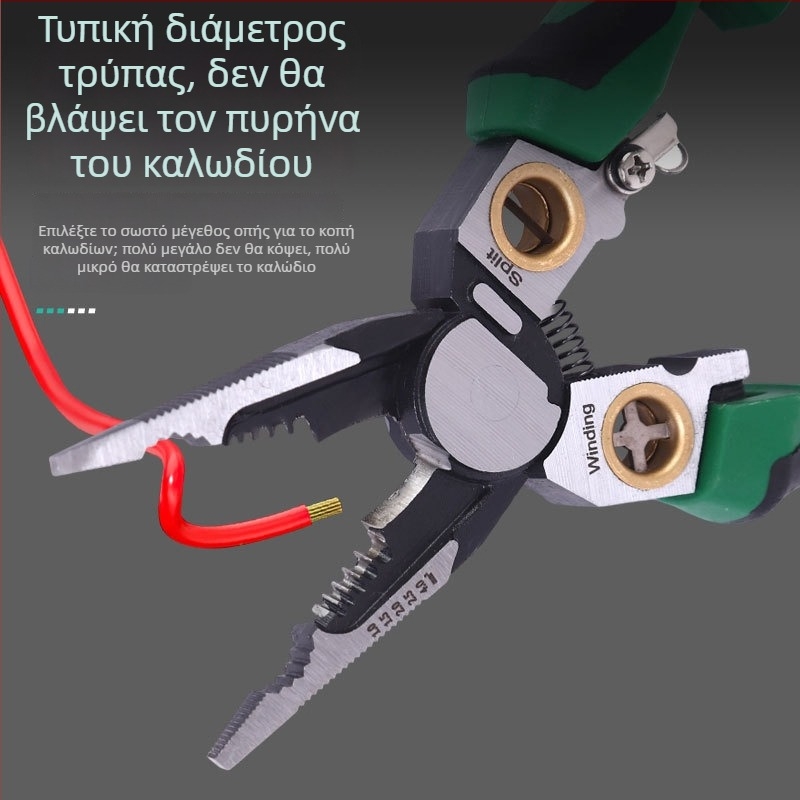 Ηλεκτρολόγικές λαβίδες αποκοπής καλωδίων με ενσωματωμένο tester τάσης, πολυλειτουργικές