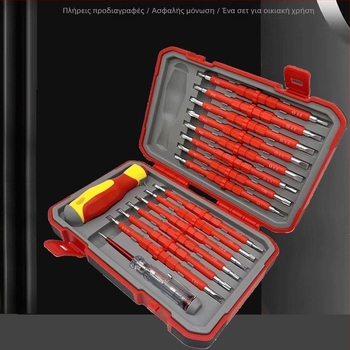 Hezhou σετ κατσαβίδια μονωμένα 29-σε-1 για ηλεκτρολόγους, σταυροειδής κεφαλή, χάλυβας CR-V, μαγνητικό, λαβή PP+TPR, βάρος 1.035