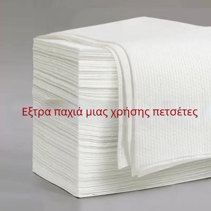 Πετσέτες μίας χρήσης για ξενοδοχεία και κομμωτήρια, παχύτερες και μεγαλύτερες, με τουρμπάνι μαλλιών, 70 g, απορροφητικότητα 16–20 δευτερόλεπτα, 500 τεμάχια