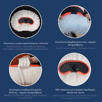 Σκούπα πλυσίματος αυτοκινήτων με μακριά λαβή από ανοξείδωτο χάλυβα για μεγάλα οχήματα (φορτηγά, λεωφορεία)