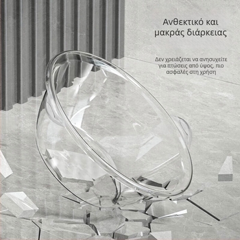 Balance Chaohui Διαφανής κάδος με διπλά χέρια — πλαστικός κάδος για πλύσιμο ρούχων, λαχανικών και φρούτων, πλύσιμο ποδιών και προσώπου (400 g)