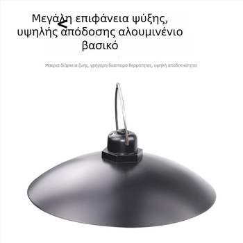 LED ηλιακός πολυέλαιος εξωτερικού φωτισμού κήπου - αδιάβροχος IP65, 15W, αυτονομία 6–12 ωρών, αισθητήρας φωτός, μοντέλο A2