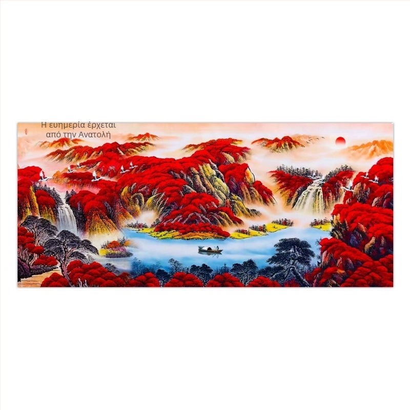 Σετ κεντήματος με σταυροβελονιά τοπίο, ύφασμα 9CT, πλαστικό φύλλο, σκανδιναβικό στυλ