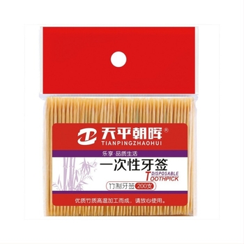 Οδοντογλυφίδες μπαμπού μιας χρήσης, διπλής όψεως – σε κουτί, φορητές