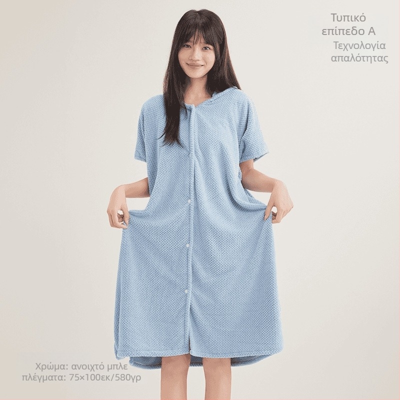Γυναικεία ρόμπα μπάνιου, ύφασμα coral fleece, ανάμειξη σπάντεξ, 580 g
