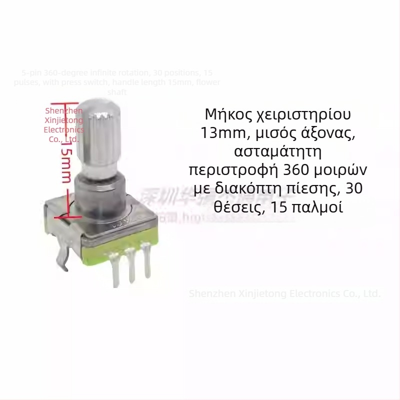 Ljv κομβίο ποτενσιομέτρου όγκου πλοήγησης για αυτοκίνητο DVD/ραδιόφωνο — περιστροφή 360° με πάτημα