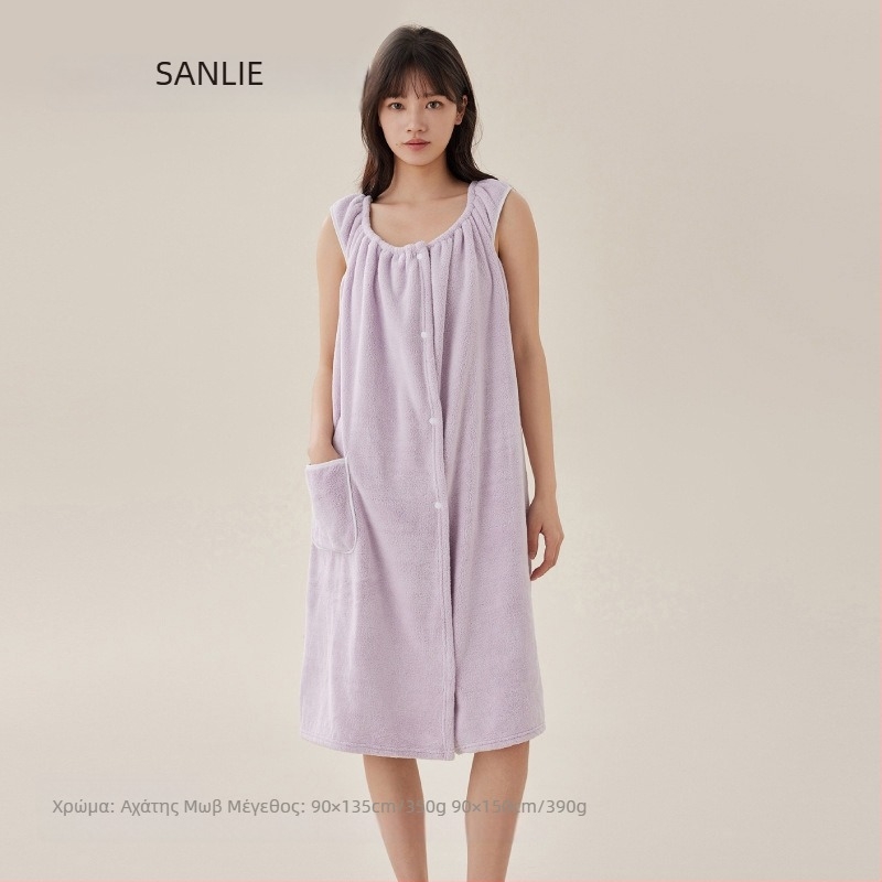 Φοριέται Πετσέτα Μπάνιου με Μετατρέψιμο Σχέδιο, Βελούδινο Υλικό, 370 g, Πολυεστέρας/Πολυαμίδιο Συνθετικές Ίνες