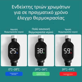 Θερμόμετρο νερού ντους με LED οθόνη – Langguan, 4-σημείων Εθνικό Πρότυπο, ανάλυση θερμοκρασίας 50