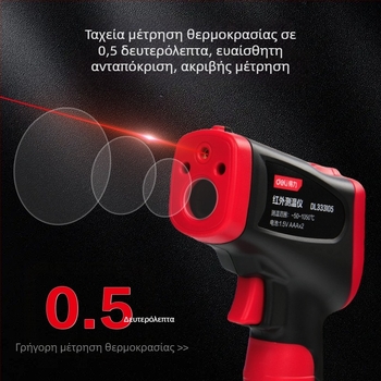 Υπέρυθρο θερμόμετρο DL333105 – χειροκίνητο, τύπος θερμοζεύγματος, μετρά θερμοκρασία λαδιού; Μάρκα: Effective; Εγκεκριμένη ιδιωτική μάρκα