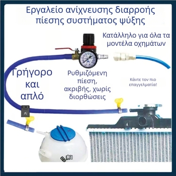 Φορητός ανιχνευτής διαρροών δεξαμενής νερού για το σύστημα ψύξης αυτοκινήτου – GL-A88, Guanglong