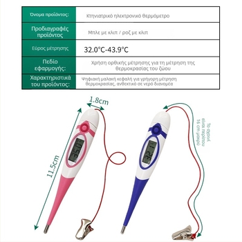 Κτηνιατρικό θερμόμετρο για γουρούνια, βοοειδή και πρόβατα — ψηφιακό, για κτηνοτροφία