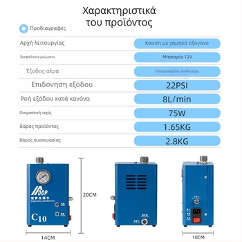 Ανιχνευτής διαρροών αερίου για αυτοκίνητα – Chiwoyou C10, θερμοκρασία λειτουργίας 75