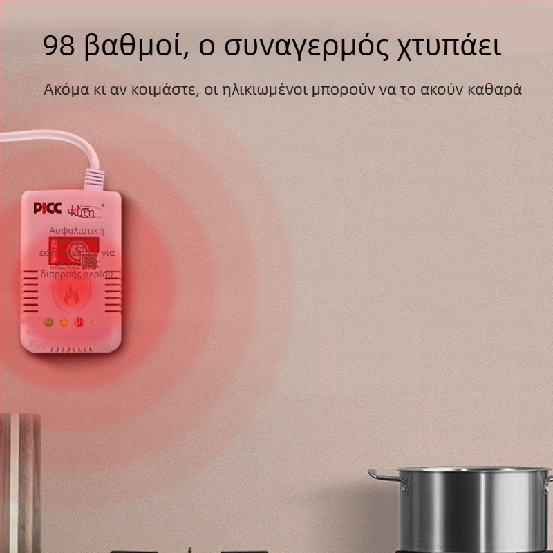 Φορητός ανιχνευτής συναγερμού αερίου για οικιακή χρήση, μοντέλο Gas alarm, μάρκα Jingshengcheng, κατάλληλος για εύφλεκτα αέρια, 3C πιστοποιητικό 2025081801002772