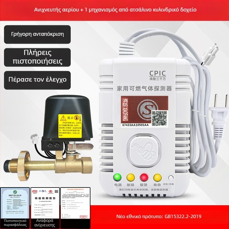 Ανιχνευτής αερίου με 360° κάλυψη, ανίχνευση μεθανίου/προπανίου, 220V, μοντέλο 310