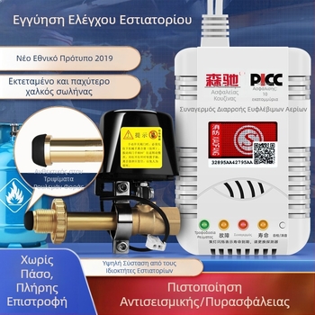 Senchi MQ08 Σταθερός ανιχνευτής διαρροής αερίου με αυτόματο διακόπτη βαλβίδας για εύφλεκτα αέρια