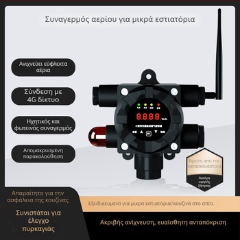 Σταθερός ανιχνευτής εύφλεκτων αερίων, μοντέλο Puliton Plt218, κατάλληλος για μικρά εστιατόρια/οικιακή κουζίνα, εύρος μέτρησης 0–100% LEL, ακρίβεια ±3% LEL, τροφοδοσία AC 220V