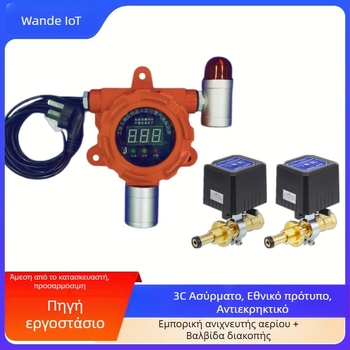 Εμπορικός συναγερμός αερίου WD501, 3C-πιστοποιημένος, ανιχνευτής μεθανίου/προπανίου, εύρος 0-10