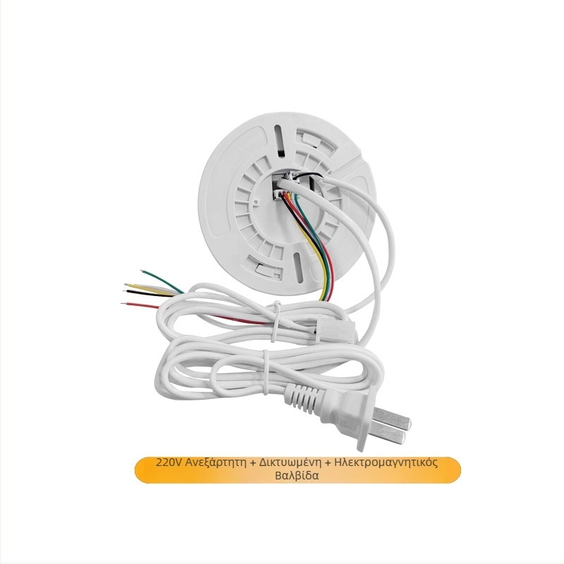 Ανιχνευτής διαρροής αερίου XL-202 για φυσικό αέριο και LPG, 360° ανίχνευση, οροφή τοποθέτηση, ενσύρματη σύνδεση, τροφοδοσία 12 VDC–220 VAC, ήχος και φως συναγερμού