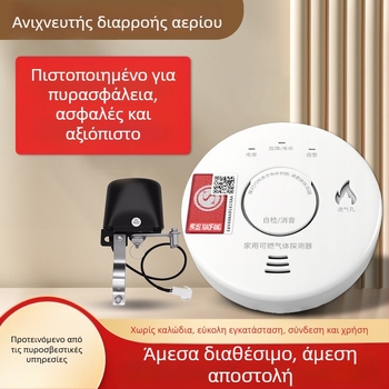 Ανιχνευτής Αερίου για Κουζίνα – Μοντέλο JT-LZ-3952, Αυτόματη Διακοπή με Ηλεκτρομαγνητική Βαλβίδα