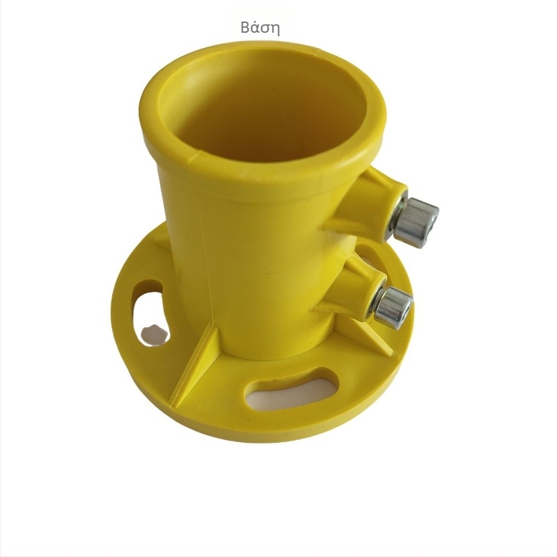 Morimao γωνιακό εξάρτημα σωλήνα PPR για κιγκλιδώματα σκάλας με πλαστική βάση