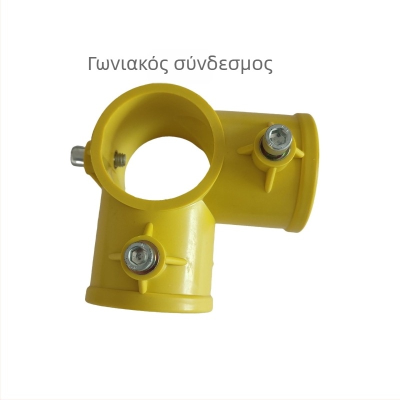 Morimao γωνιακό εξάρτημα σωλήνα PPR για κιγκλιδώματα σκάλας με πλαστική βάση