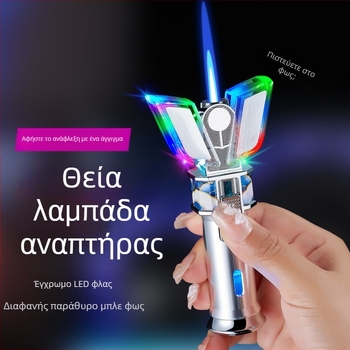 Μεταλλικός επαναχρησιμοποιούμενος αναπτήρας βουτανίου, ανθεκτικός στον άνεμο, με εκτύπωση λογότυπου και προσαρμογή