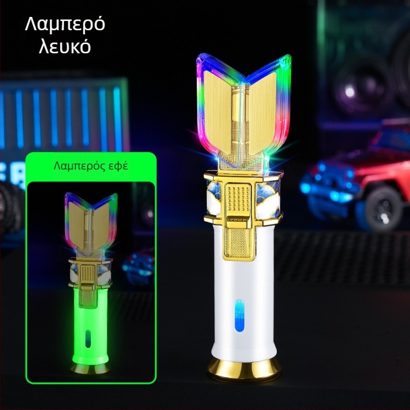 Μεταλλικός επαναχρησιμοποιούμενος αναπτήρας βουτανίου, ανθεκτικός στον άνεμο, με εκτύπωση λογότυπου και προσαρμογή