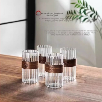 Κούπα καφέ από βοριοσιλικό γυαλί, μονής στρώσης, στρογγυλός σχεδιασμός, χωρίς λαβή, ανθεκτικό σε υψηλές θερμοκρασίες, προστασία από εγκαύματα